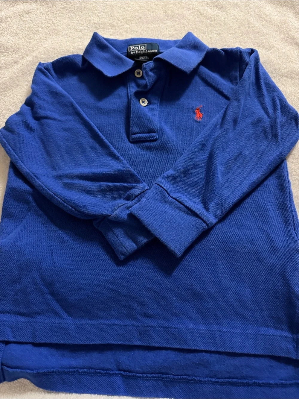 Ralph Lauren Boys Royal Blue Polo with Red Pony